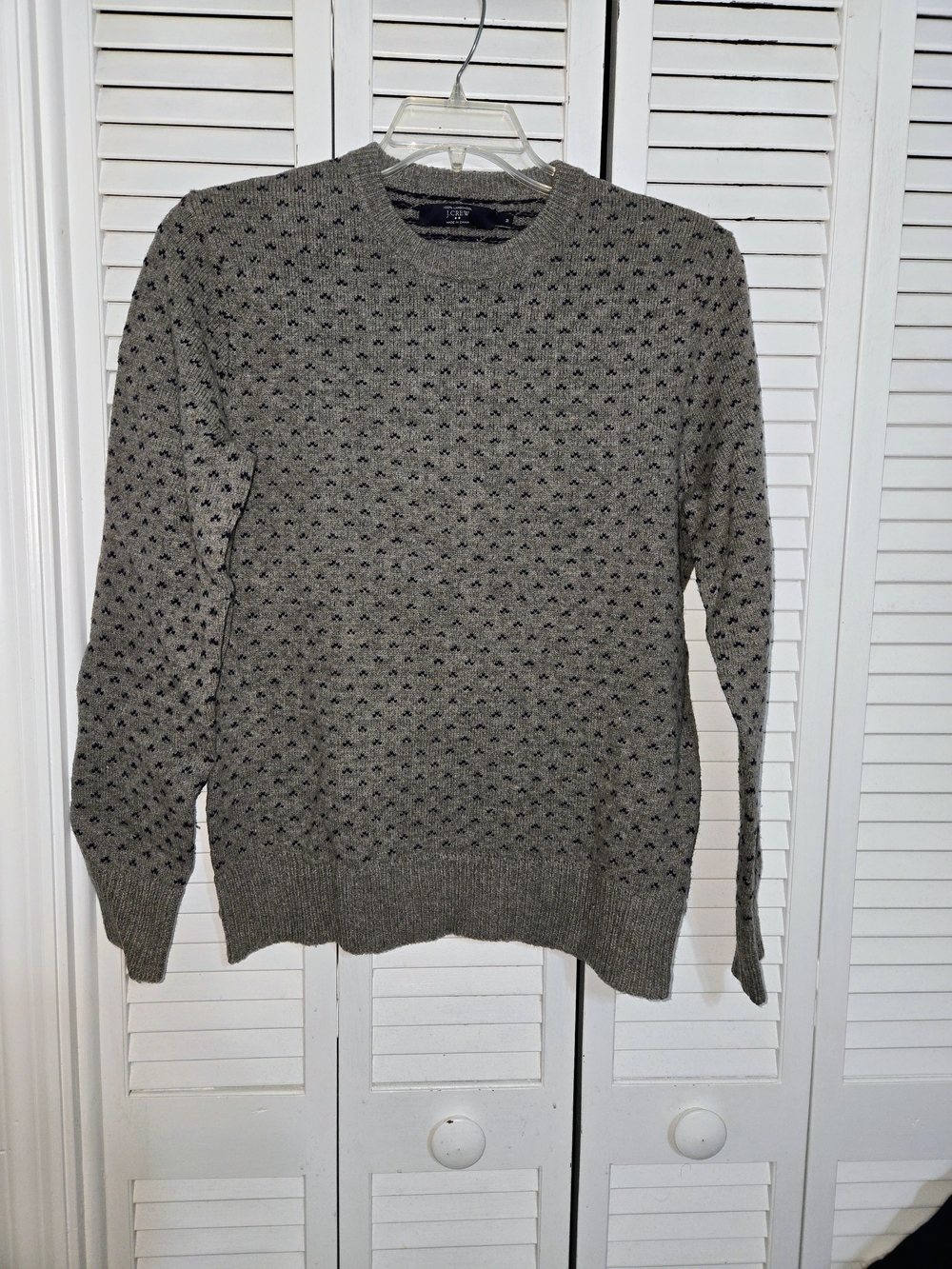 J. Crew Men's M Grey Lambs WoolCrewneck Sweater